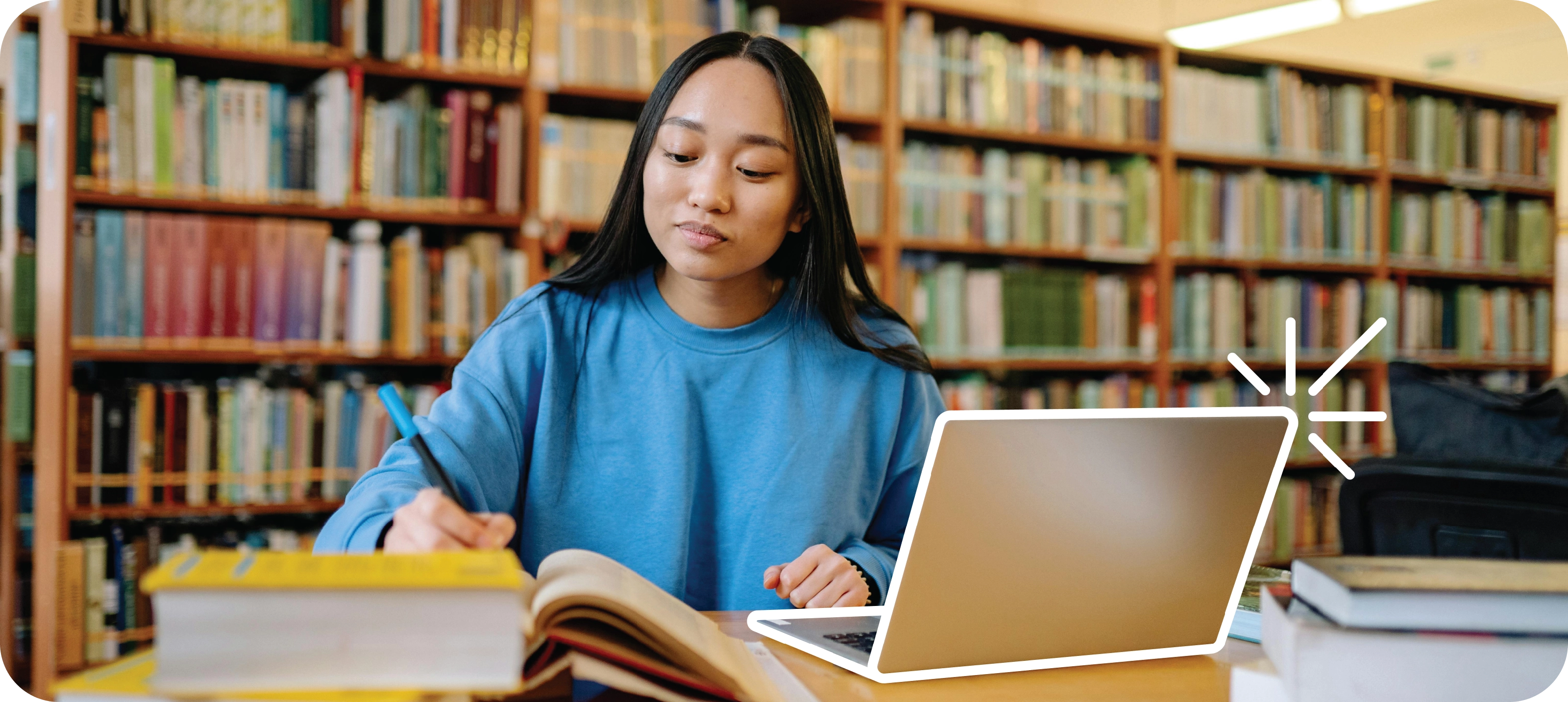 Girl working on laptop