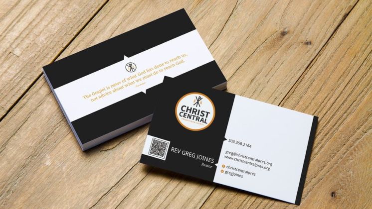Business Card Design - Christ Central - Abide Web Design