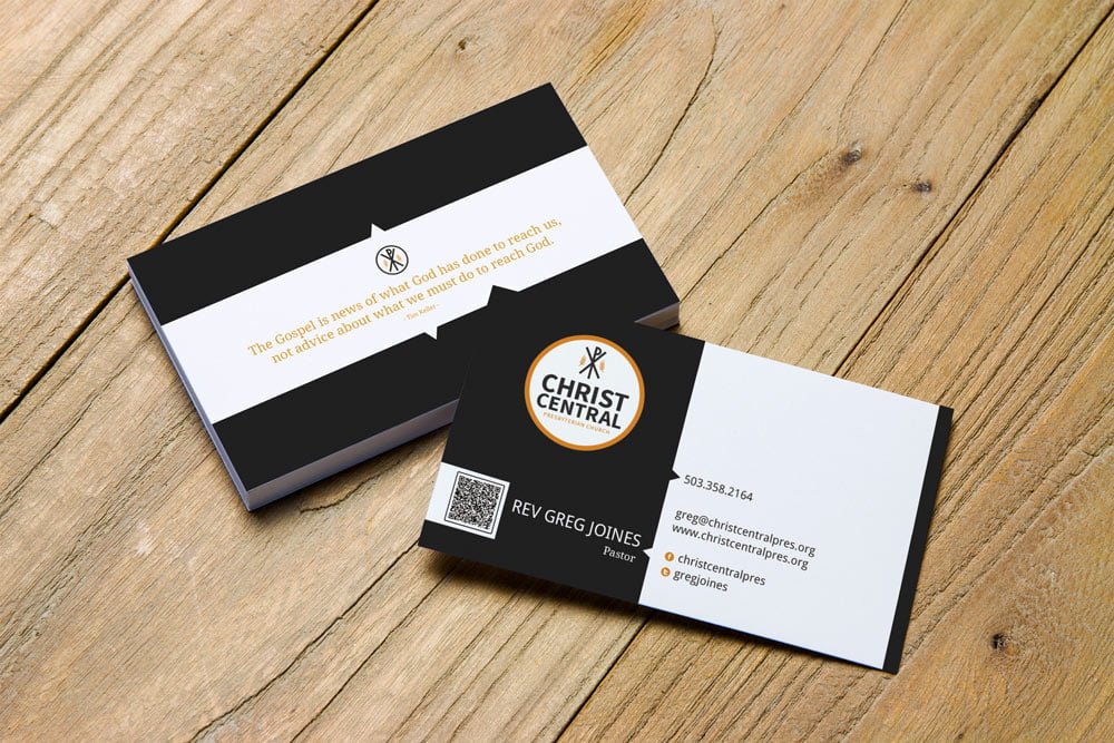 Business Card Design - Christ Central - Abide Web Design