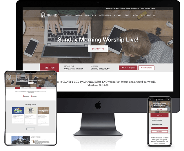 Birchman Baptist Church - Website Design Services - Abide Web Design